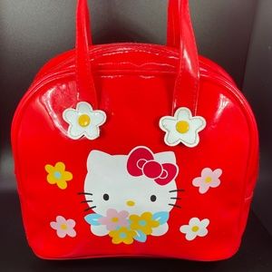 Vintage Hello Kitty 1997 Red Vinyl Bag